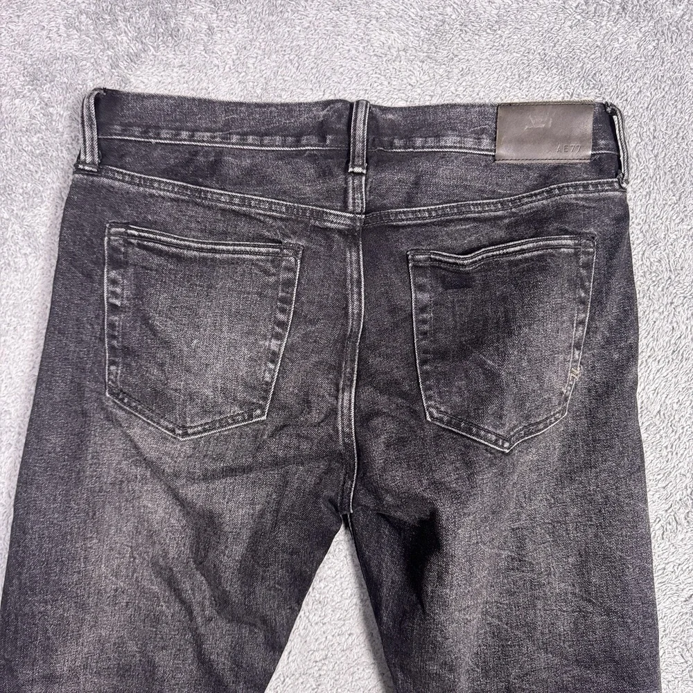 AE77 Selvedge Denim Jeans Mens 30x32 Classic Tapered Fit Charcoal Wash Everyday